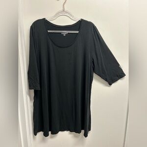 PureJill Ballet Sleeve Black Scoop Neck Tunic
